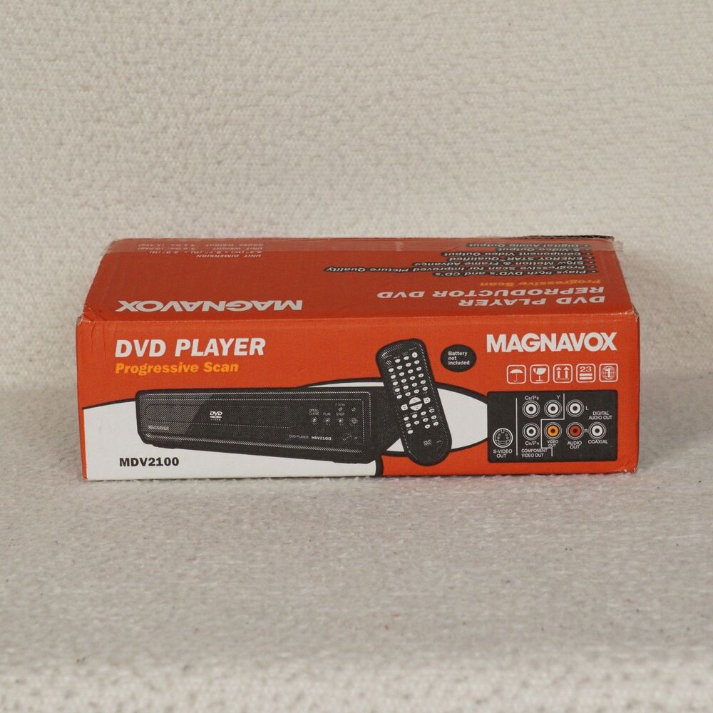 Magnavox MDV2100 DVD Player with Progressive Scan Remote Control DVD CD S-Video